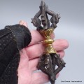 Dordjé vajra bouddhiste 5 branches bronze et laiton Cloches et dorjé tibétains DOR25