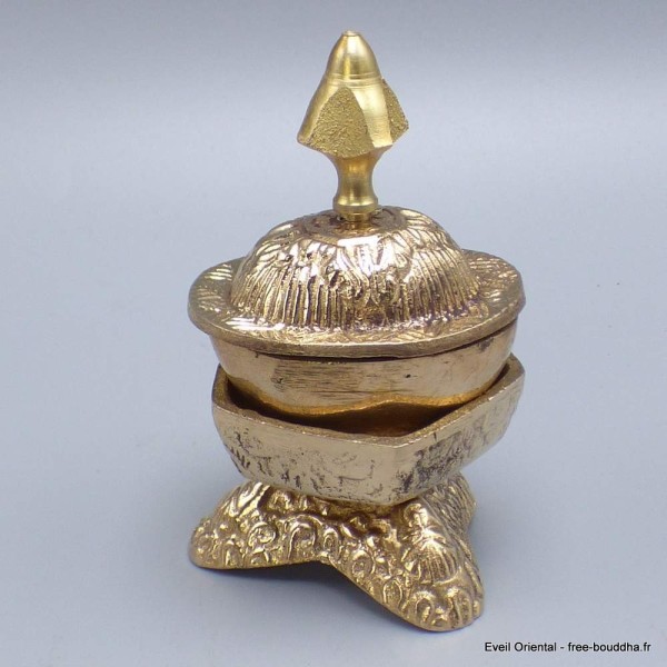 Kapala bouddhiste en laiton petit modèle 9 cm Kapala bouddhiste KAP2