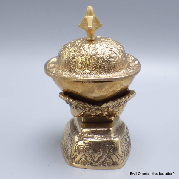 Kapala bouddhiste en laiton moyen modèle 12 cm Kapala bouddhiste KAP3