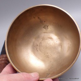 Authentique bol tibétain ancien double paroi 22 cm