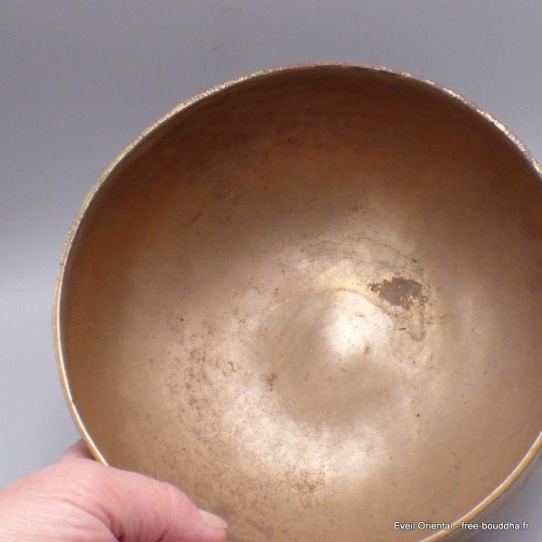Véritable bol tibétain ancien double paroi 19,5 cm Bols tibétains 7 métaux BOL85