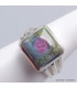 Bague Rubis sur Fuchsite carrée taille 56 Bijoux en Rubis sur Fuchsite YM2.13