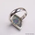 Bague goutte Rubis sur Fuchsite losange taille 55/56 - Bijoux en Rubis sur Fuchsite