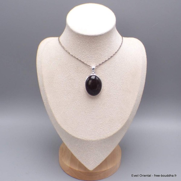 Pendentif en Obsidienne Oeil céleste oval-cp Bijoux en Obsidienne Oeil Céleste pu70.7