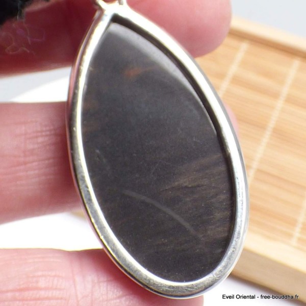 Grand pendentif goutte en Obsidienne oeil céleste Bijoux en Obsidienne Oeil Céleste PU70.8