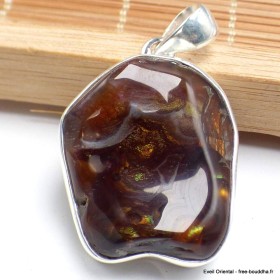 Gros Pendentif Agate de Feu épais Pendentifs pierres naturelles BK30.4