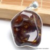 Gros Pendentif Agate de Feu épais Pendentifs pierres naturelles BK30.4