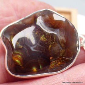 Gros Pendentif Agate de Feu épais 