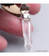 Pendentif Quartz Lémurien et Moldavite brute Pendentifs pierres naturelles BK86