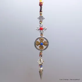 Porte-clé tibétain amulette Dorje phurba - Amulette bouddhiste, porte-clé