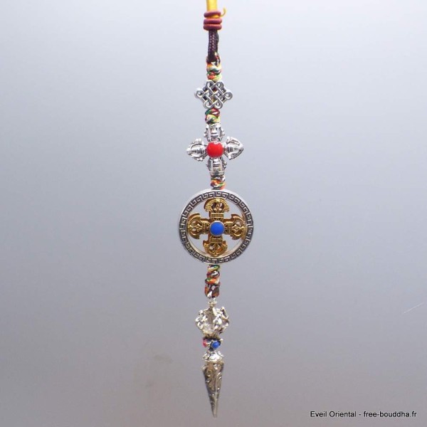 Porte-clé tibétain amulette Dorje phurba Amulette tibétaine, porte-clé BNP11