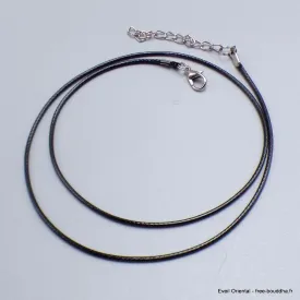 Cordon pour chaîne cuir vegan 1,5 mm - Chaînes en argent