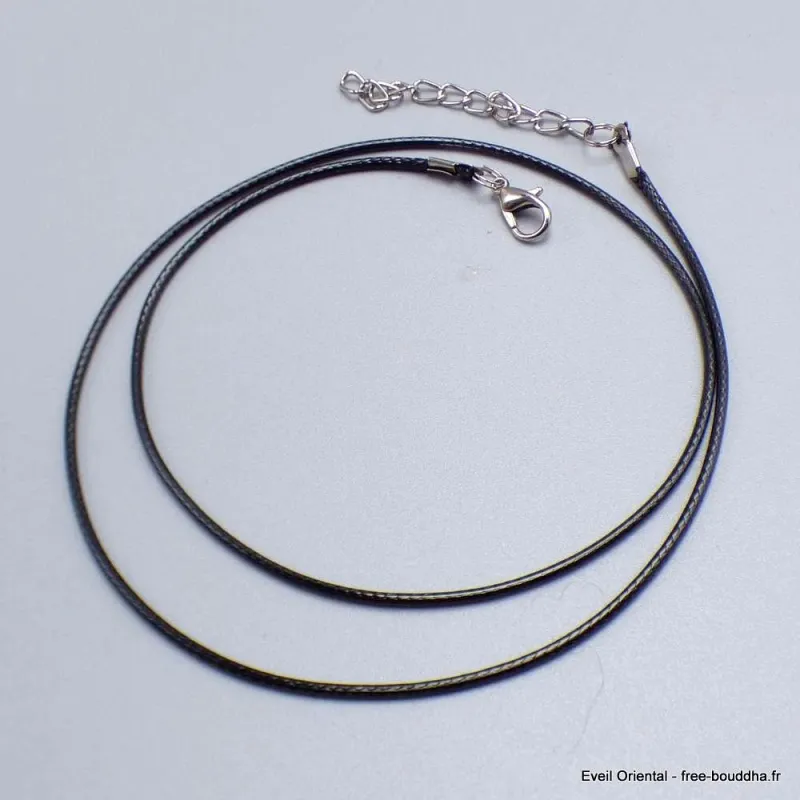 Cordon pour chaîne cuir vegan 1,5 mm - Chaînes en argent