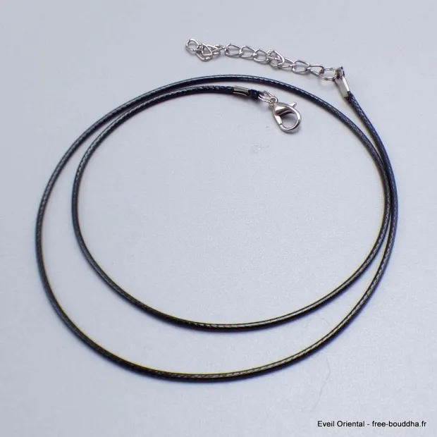 Cordon pour chaîne cuir vegan 1,5 mm - Chaînes en argent