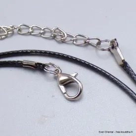 Cordon pour chaîne cuir vegan 1,5 mm - Chaînes en argent
