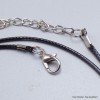 Cordon pour chaîne cuir vegan 1,5 mm Chaînes en argent CORD1