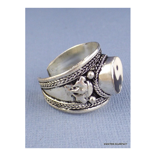Bague tibétaine Ying Yang Bagues tibétaines bouddhistes BTYY