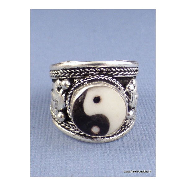 Bague tibétaine Ying Yang Bagues tibétaines bouddhistes BTYY