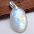 Pendentif moderne authentique Pierre de lune bleue Bijoux en Pierre de lune CWA12.12