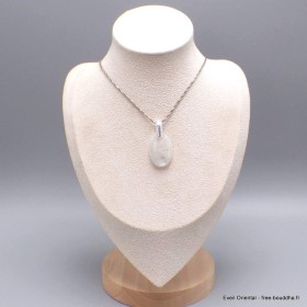 Pendentif moderne authentique Pierre de lune bleue Bijoux en Pierre de lune CWA12.12