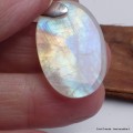 Pendentif moderne authentique Pierre de lune bleue Bijoux en Pierre de lune CWA12.12