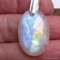 Pendentif moderne authentique Pierre de lune bleue Bijoux en Pierre de lune CWA12.12