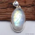 Pendentif Pierre de lune jaune bleue grade A++ - Pendentifs pierres naturelles