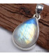 Pendentif goutte Pierre de lune jaune bleue grade A++ Bijoux en Pierre de lune CWA12.17