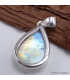 Pendentif goutte Pierre de lune jaune bleue grade A++ Bijoux en Pierre de lune CWA12.17