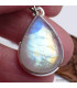 Pendentif goutte Pierre de lune jaune bleue grade A++ Bijoux en Pierre de lune CWA12.17
