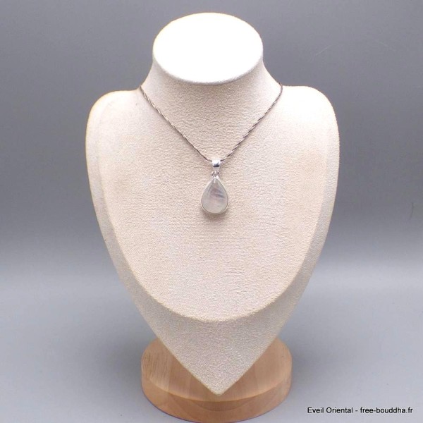 Pendentif goutte Pierre de lune jaune bleue grade A++ Bijoux en Pierre de lune CWA12.17