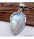 Pendentif Pierre de lune jaune bleue forme poire Bijoux en Pierre de lune CWA12.18