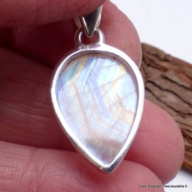 Pendentif Pierre de lune jaune bleue forme poire Bijoux en Pierre de lune CWA12.18