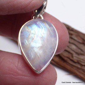 Pendentif Pierre de lune jaune bleue forme poire Bijoux en Pierre de lune CWA12.18