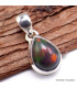 Pendentif goutte Opale noire du Chili Pendentifs pierres naturelles YM68.7