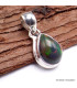 Pendentif goutte Opale noire du Chili Pendentifs pierres naturelles YM68.7