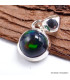 Pendentif rond en Opale noire du Chili Bijoux en Opale Noire YM68.8