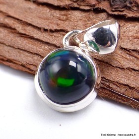 Pendentif rond en Opale noire du Chili Bijoux en Opale Noire YM68.8