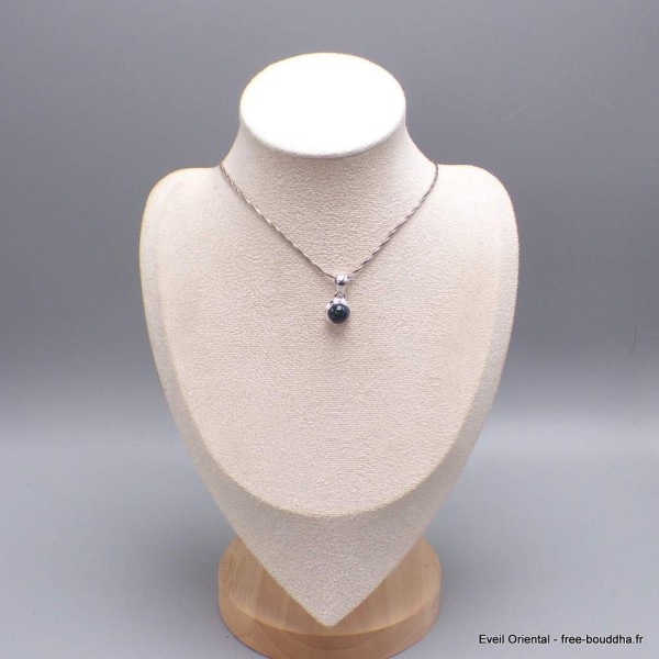 Pendentif rond en Opale noire du Chili Bijoux en Opale Noire YM68.8