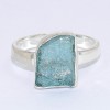 Bague en Apatite bleu néon taille 61 Bijoux en Apatite bleue BK100.5