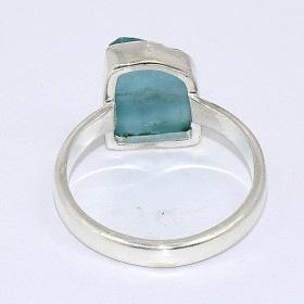 Bague en Apatite bleu néon taille 61 