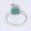 Bague en Apatite bleu néon taille 61 Bijoux en Apatite bleue BK100.5