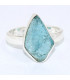 Bague asymétrique en Apatite bleu néon taille 55 Bijoux en Apatite bleue BK100.8