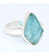Bague asymétrique en Apatite bleu néon taille 55 Bijoux en Apatite bleue BK100.8
