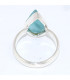 Bague asymétrique en Apatite bleu néon taille 55 Bijoux en Apatite bleue BK100.8