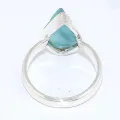 Bague asymétrique en Apatite bleu néon taille 55 - Bijoux en Apatite bleue