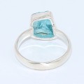 Bijou bague Apatite bleue asymétrique taille 55 Bijoux en Apatite bleue BK100.12