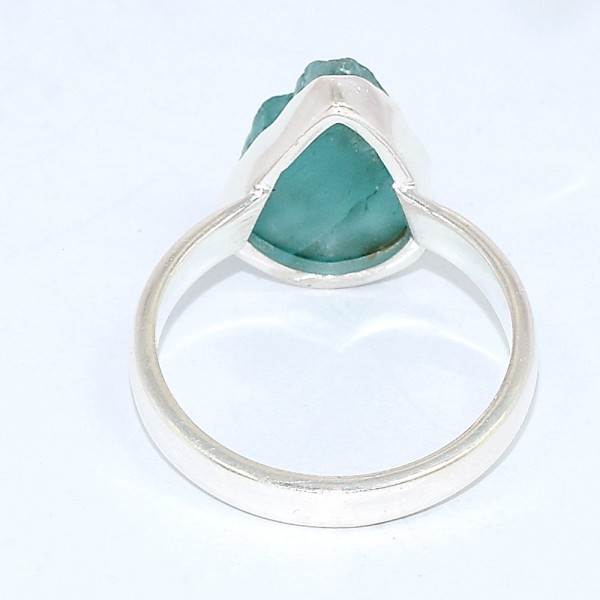 Bijou bague Apatite bleue asymétrique taille 58 Bijoux en Apatite bleue BK100.13