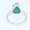 Bijou bague Apatite bleue asymétrique taille 58 - Bijoux en Apatite bleue