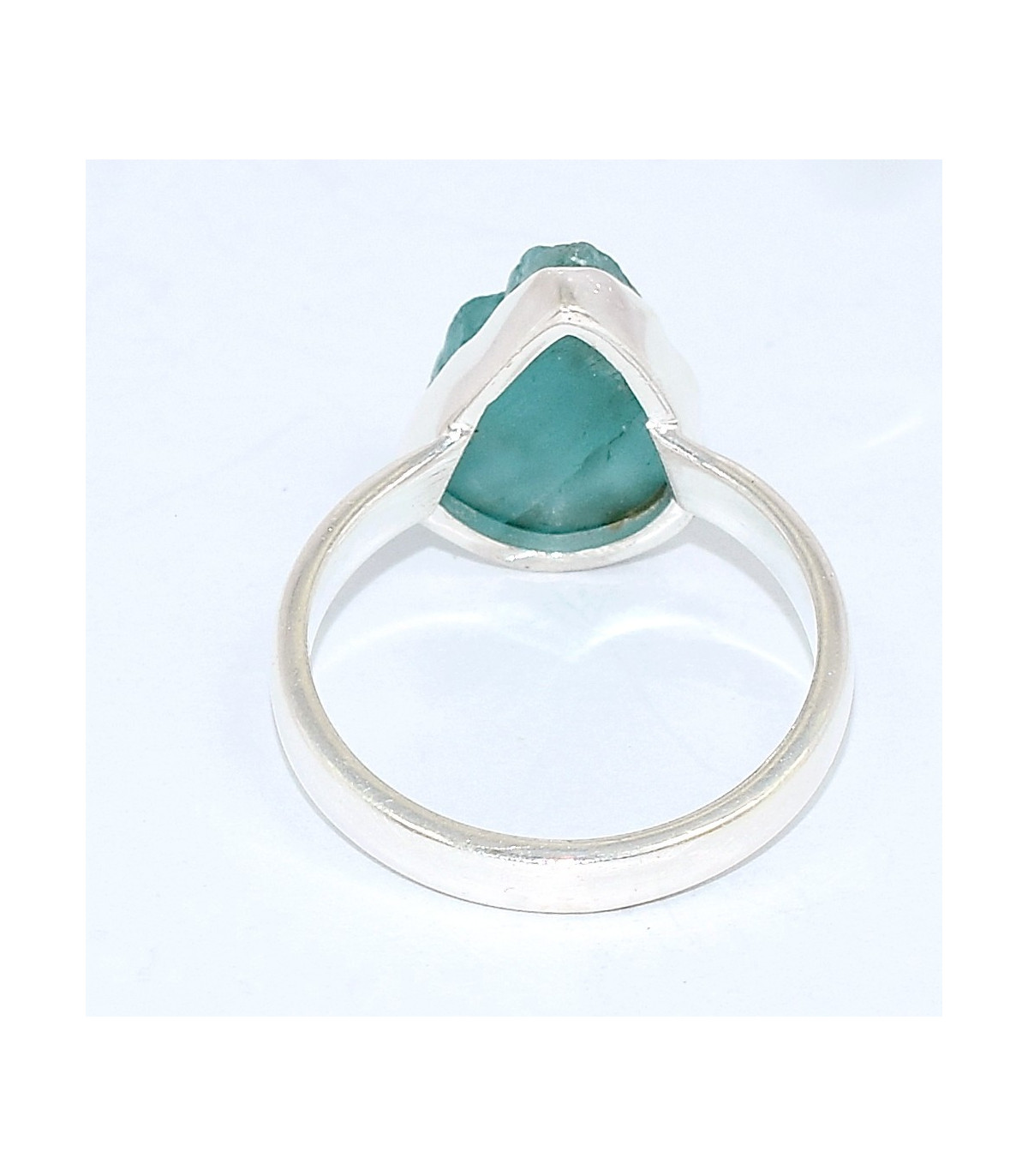 Bague En Argent Massif 925 Avec Apatite Véritable Et Zircons - Taille 58-59, Neuve Sans Emballage